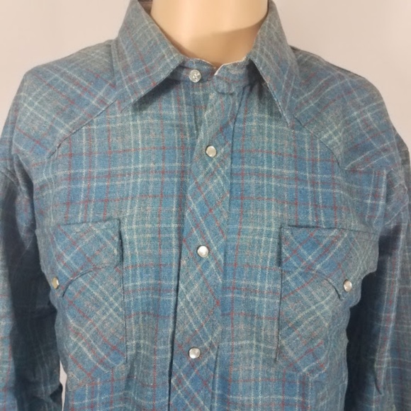 60's Vintage CHAMPION WESTERN Wool Cowboy Shirt - Picture 2 of 7